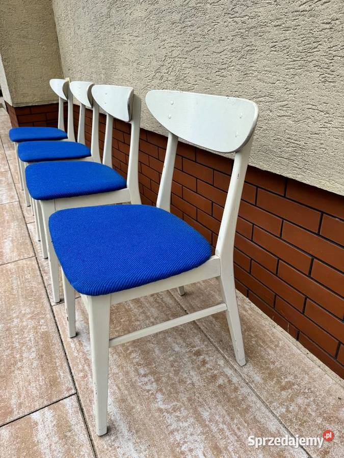 Krzesła 4 duńskie skandynawkie retro vintage prl Krzesła Warszawa