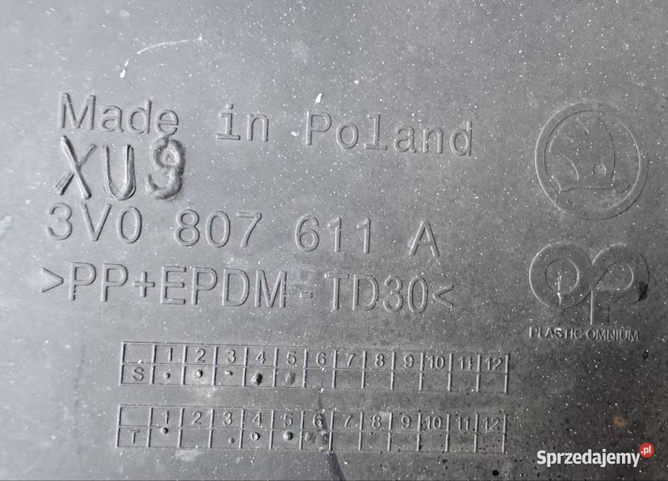 Płyta osłona pod zderzak przód skoda superb III Międzychód