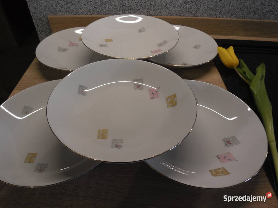 Porcelanowe talerze głębokie 6 SCHERZER BAVARIA wielkopolskie Raszków