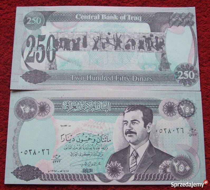 IRAK 250 DINARS 1995 SADDAM HUSAJN Katowice sprzedam