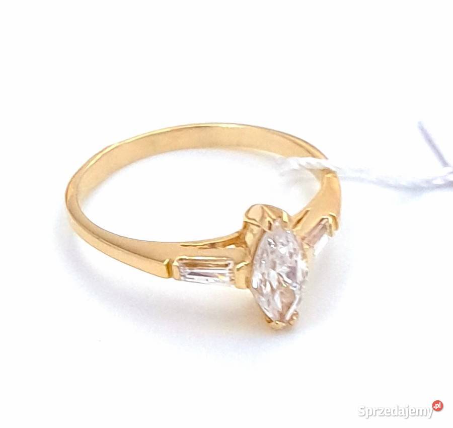Pierścionek r15 Złoty pr585 Glamour Subtelny