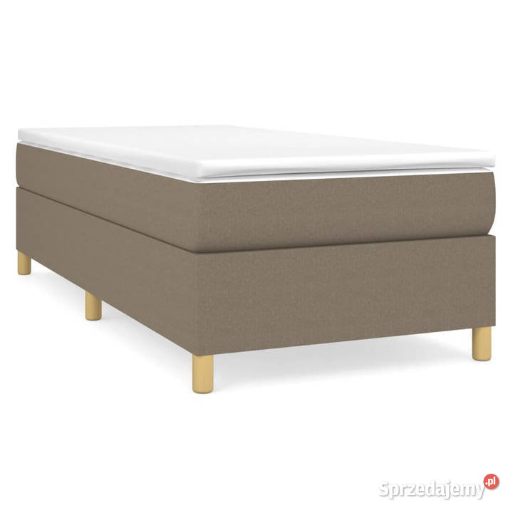 Łóżko kontynentalne z materacem taupe tkanina 35cm mazowieckie sprzedam
