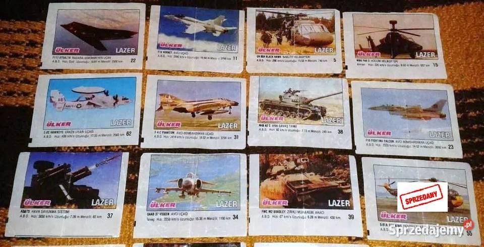 Obrazki z gumy Lazer 19 sztuk Chełm