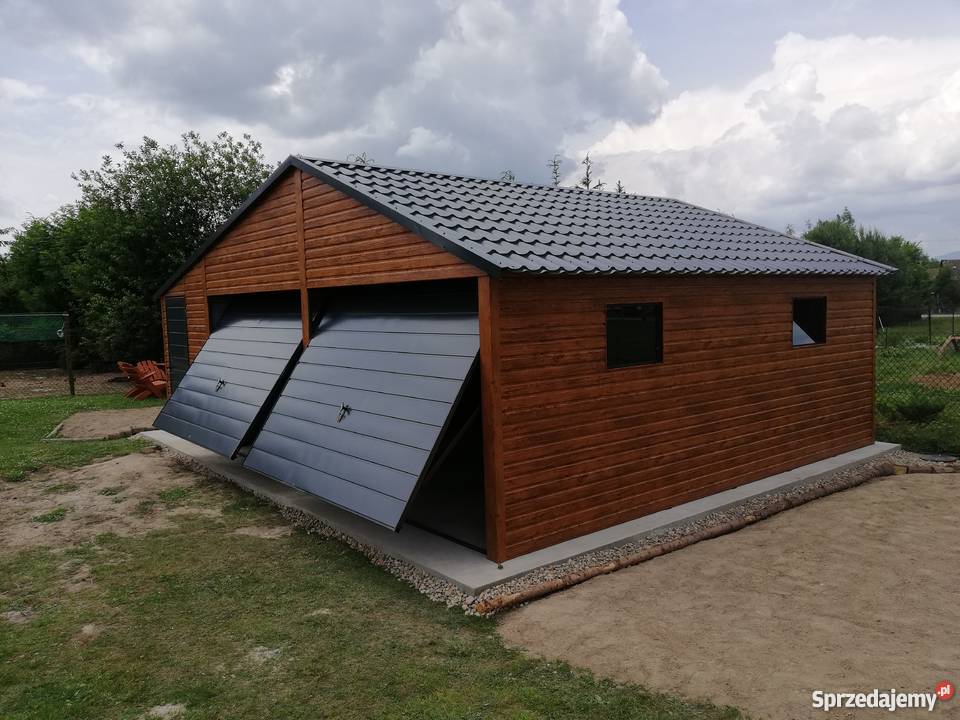 garaż blaszany drewnopodobny garaże blaszane blaszak wiata