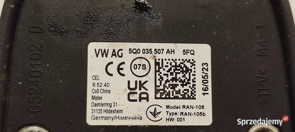 SEAT TARRACO ANENA DACHOWA REKIN 5Q0035507AH