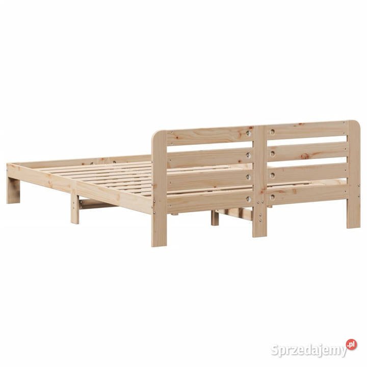 Rama łóżka bez materaca lite drewno sosnowe 144cm mazowieckie Warszawa