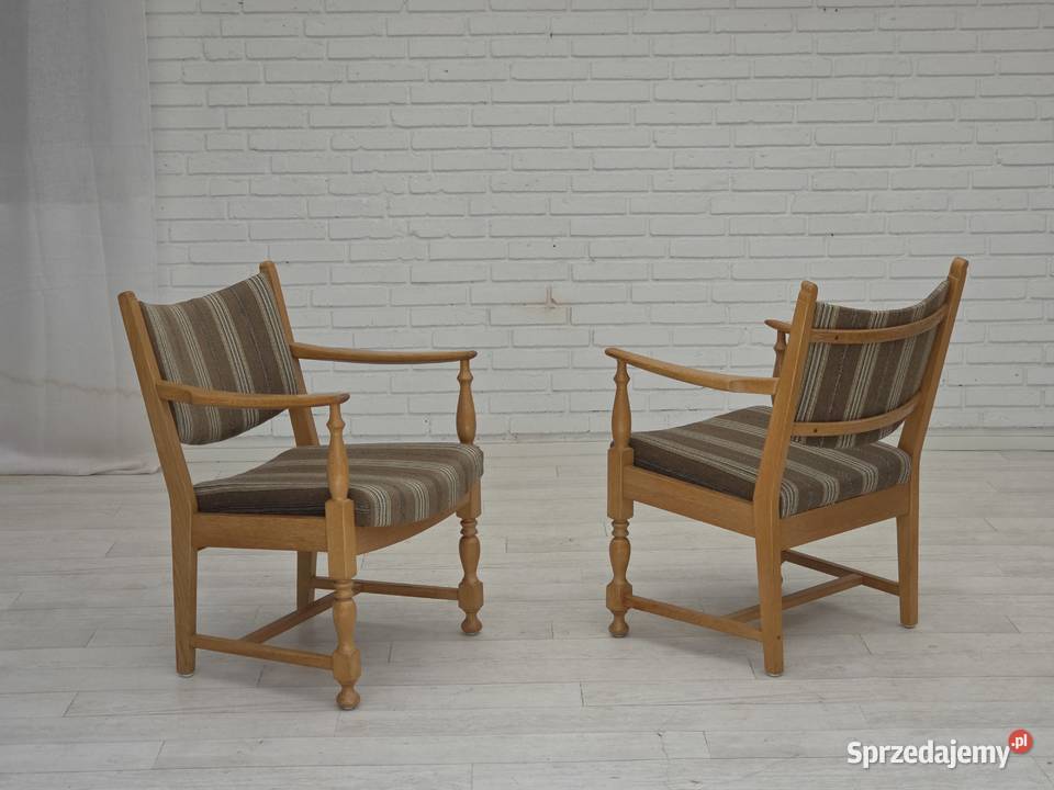 Lata 70 para skandynawskich foteli wełna meblowa Poznań