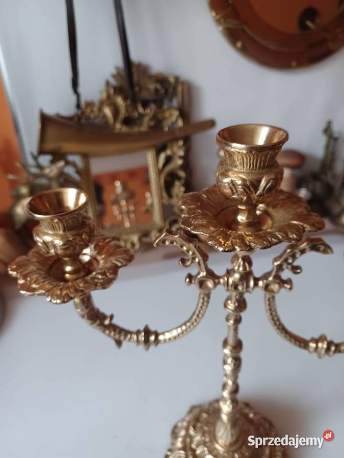 Piękny świecznik mosiężny wielkopolskie Poznań