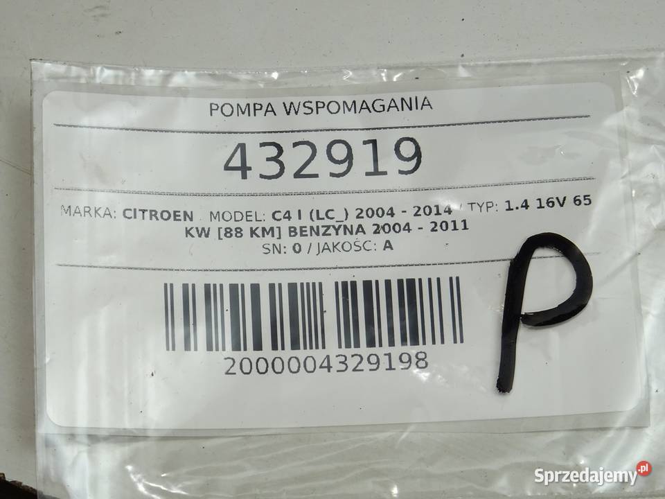 POMPA WSPOMAGANIA CITROEN C4 I A5097811F 14 88