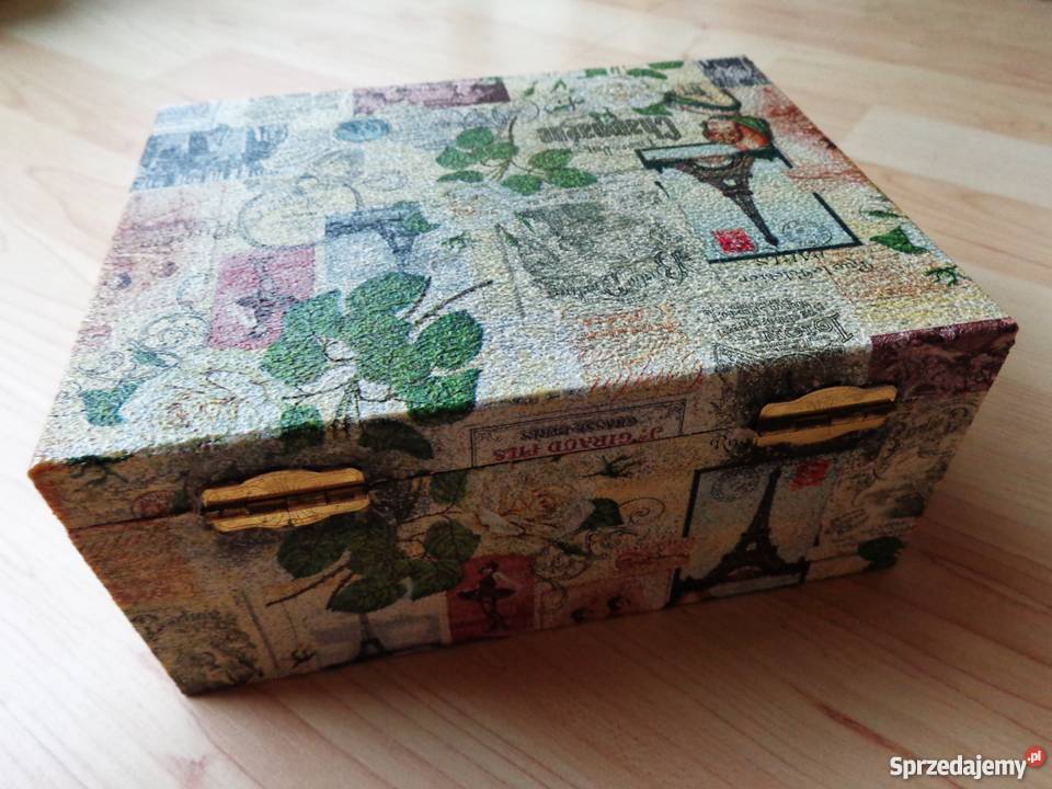 PARIS Drewniana skrzyneczka na skarby Warszawa