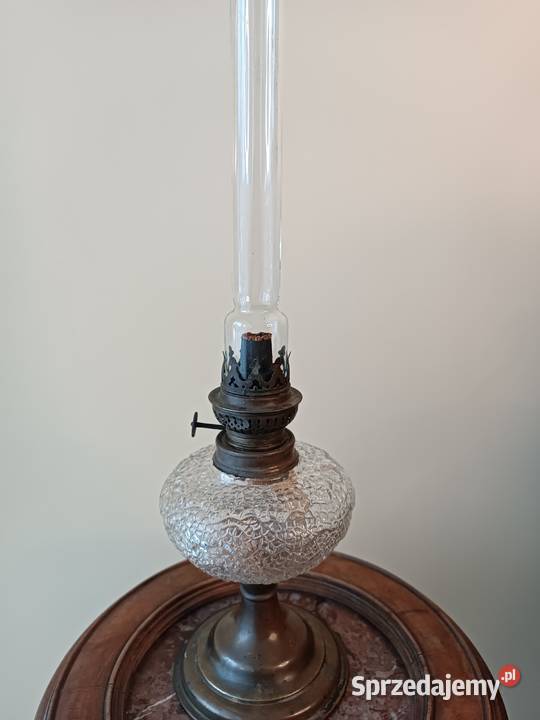 Stara lampa naftowa mosiądz Francja Budzyń
