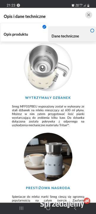 Spieniacz do mleka Smeg Szczekociny