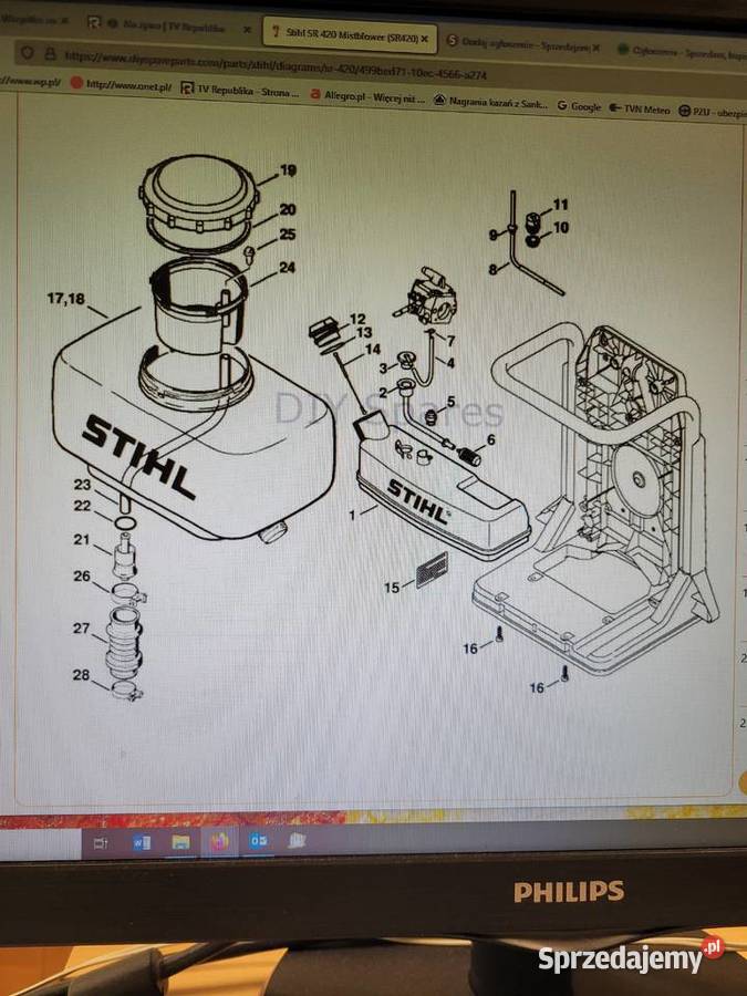 Zestaw części zamiennych do opryskiwacza Stihl Do opryskiwaczy