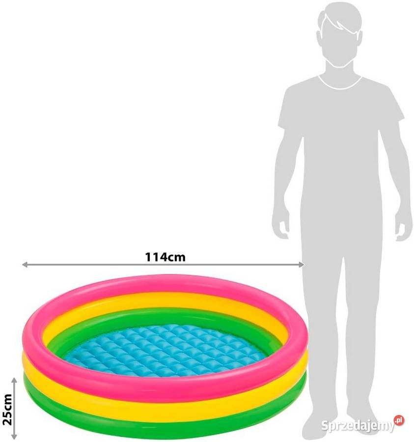 Basenik tęcza miękkie dno 131L 114x25 57412 ND Gaszowice