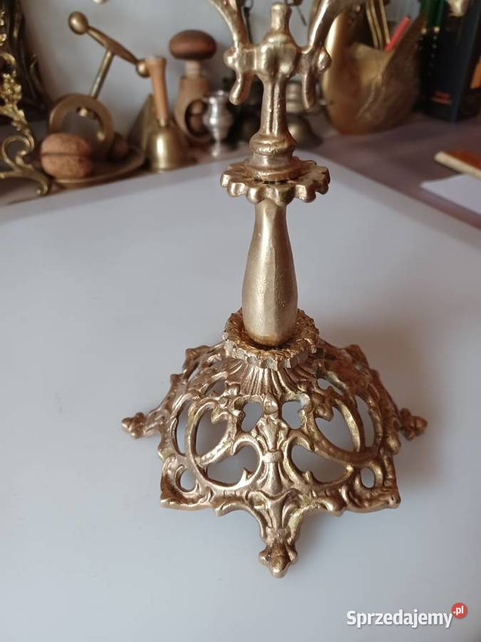 Przepiękny świecznik mosiężny Poznań