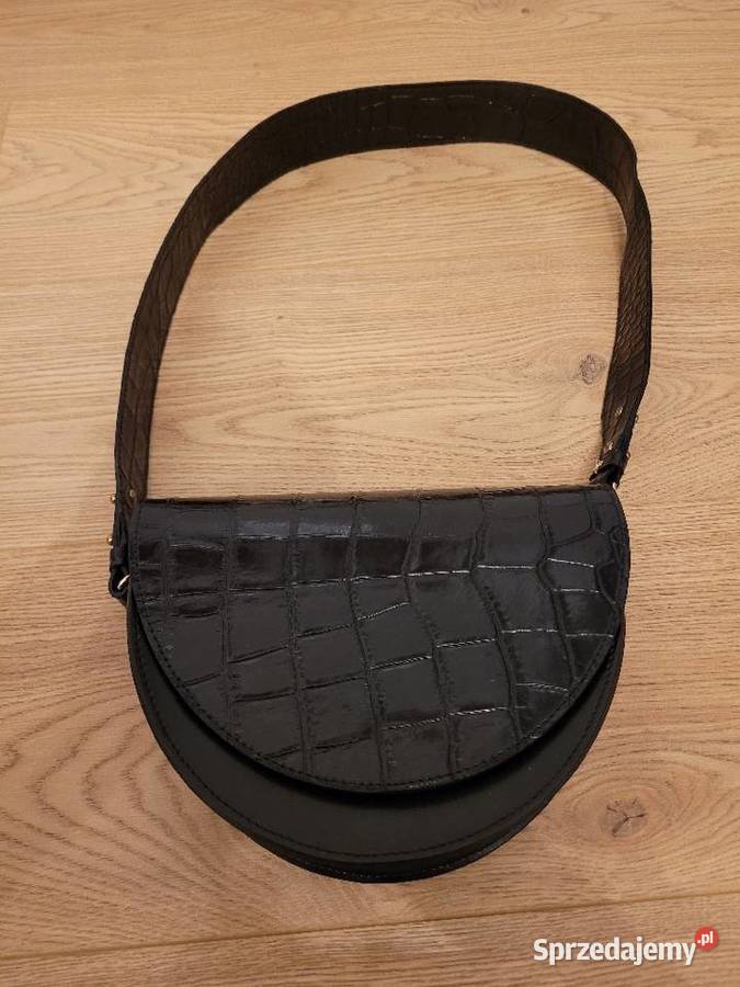 Nowa czarna skórzana torebka Torby i torebki Warszawa