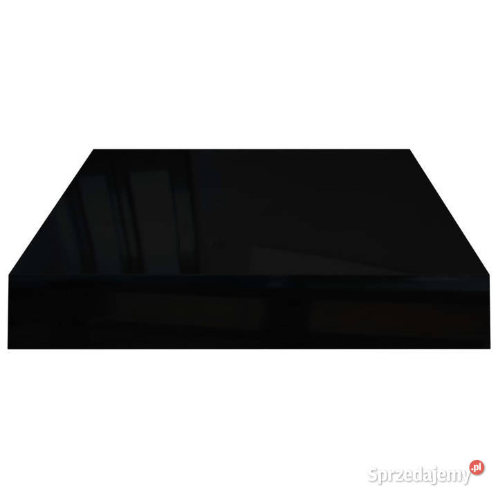 Półka ścienna czarna wysoki połysk 40x23x38 MDF Warszawa