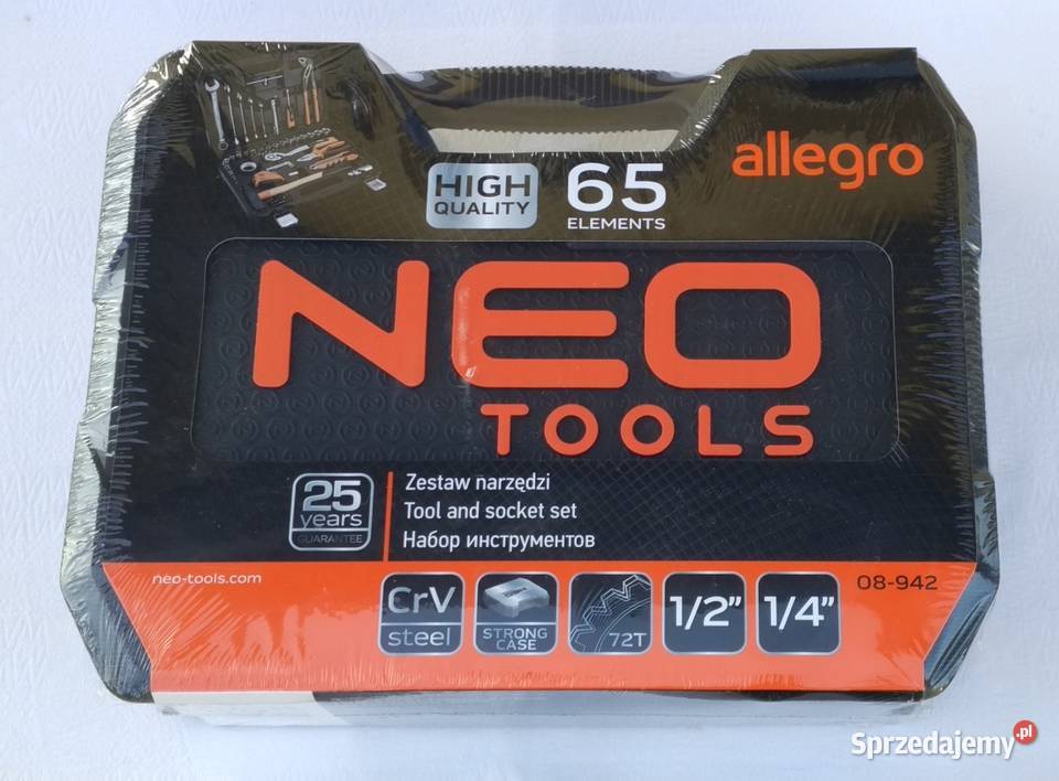 Zestaw narzędzi Neo Tools 65 elementów gwarancja Ręczne Narzędzia Dęblin sprzedam