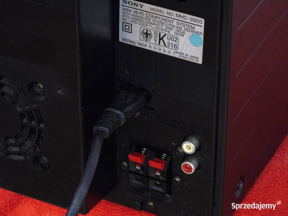 Amplituner z korektorem gr Sony MHC3900 ładny i podkarpackie Jasło
