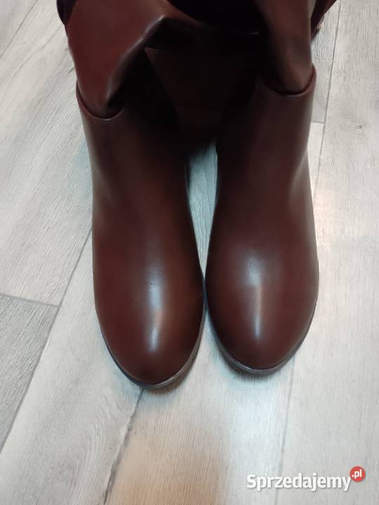 40 Brązowe czekoladowe Kozaki kolano