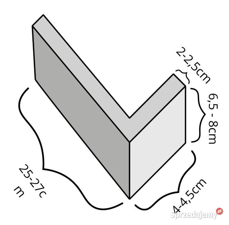 Płytki z cegły narożnik lico toruńskie Warszawa