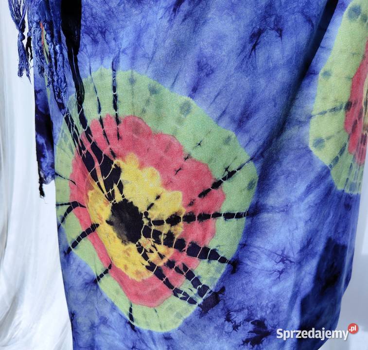 Duża chusta szal tie dye barwiona boho bohemian Szczecin