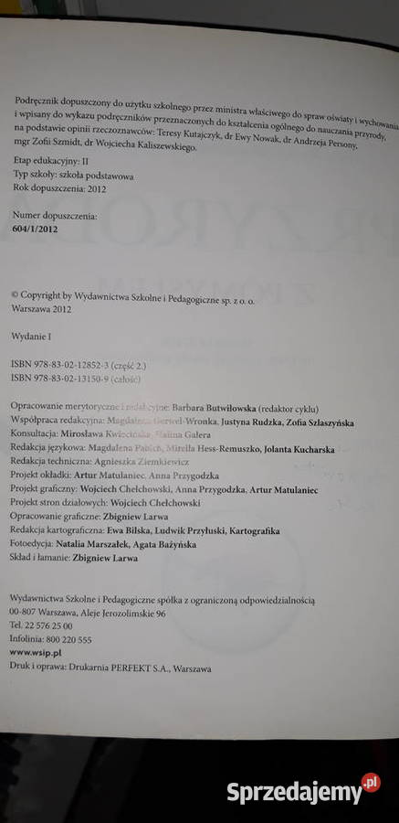 przyroda z pomysłem 4 z jeżem książki Antykwariat Warszawa