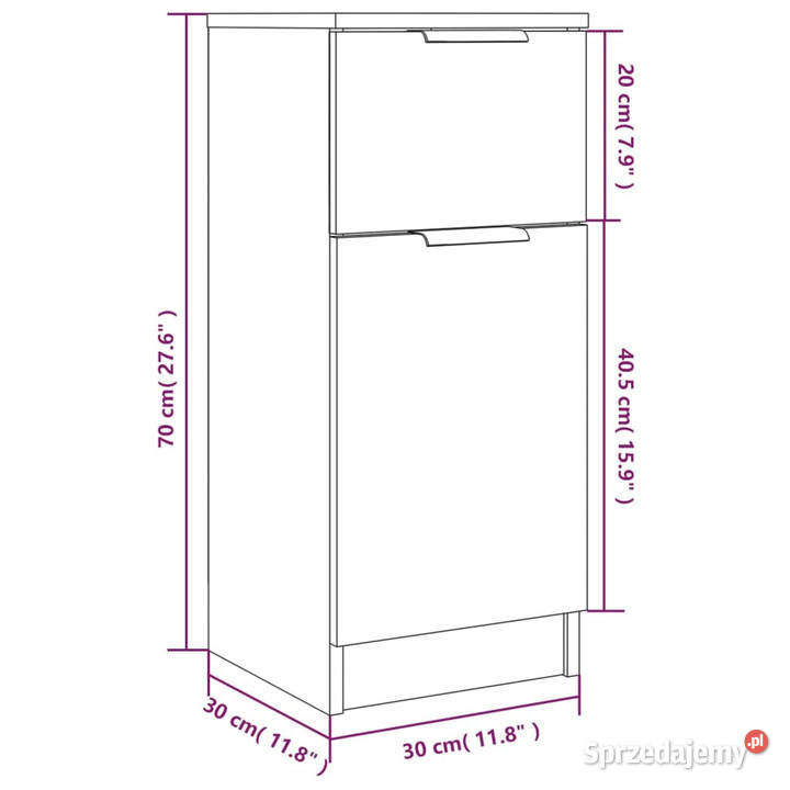 Szafki 2 białe 30x30x70 materiał drewnopochodny Warszawa