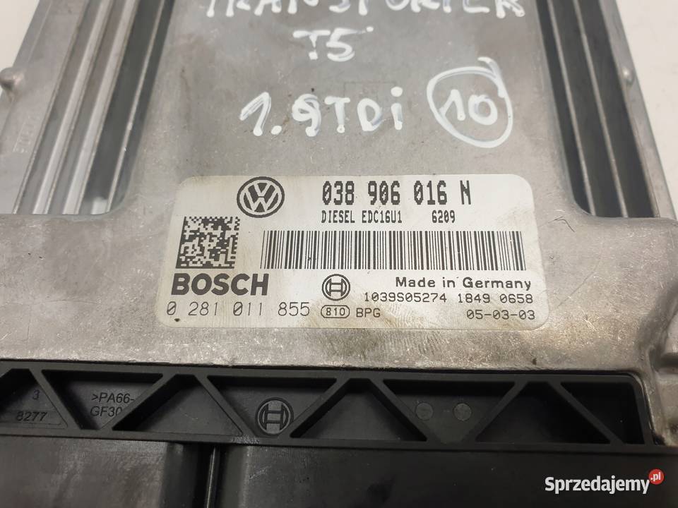 Transporter T5 19 TDI KOMPUTER SILNIKA Sterownik osobowe Janów