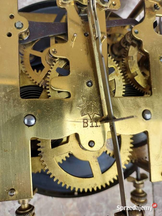 167 Zestaw mechanizm starego zegara ściennego Tczew