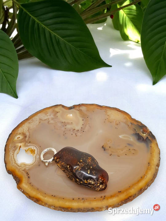 Zawieszka wisiorek z bursztynu BURSZTYN bałtycki Wisiorki