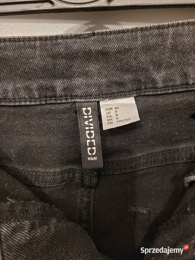 Ciemnoszare jeansy HM Warszawa