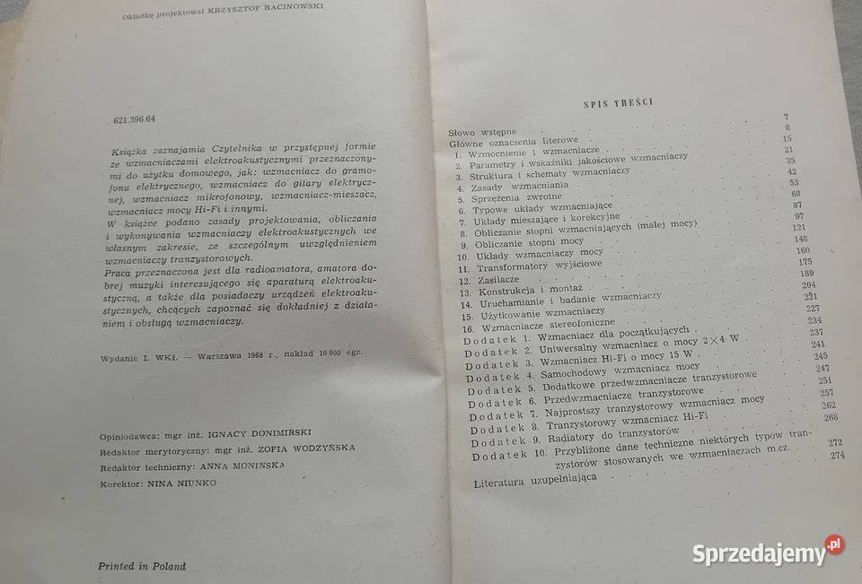 Aleksander Witort Amatorskie wzmacniacze sprzedam