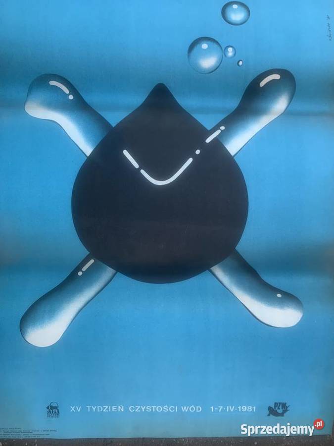 Plakat Tydzień czystości wód 1981