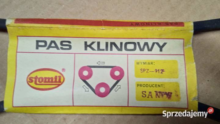 Pasek klinowy SPZ 912 produkcja PRL Ursus Lublin