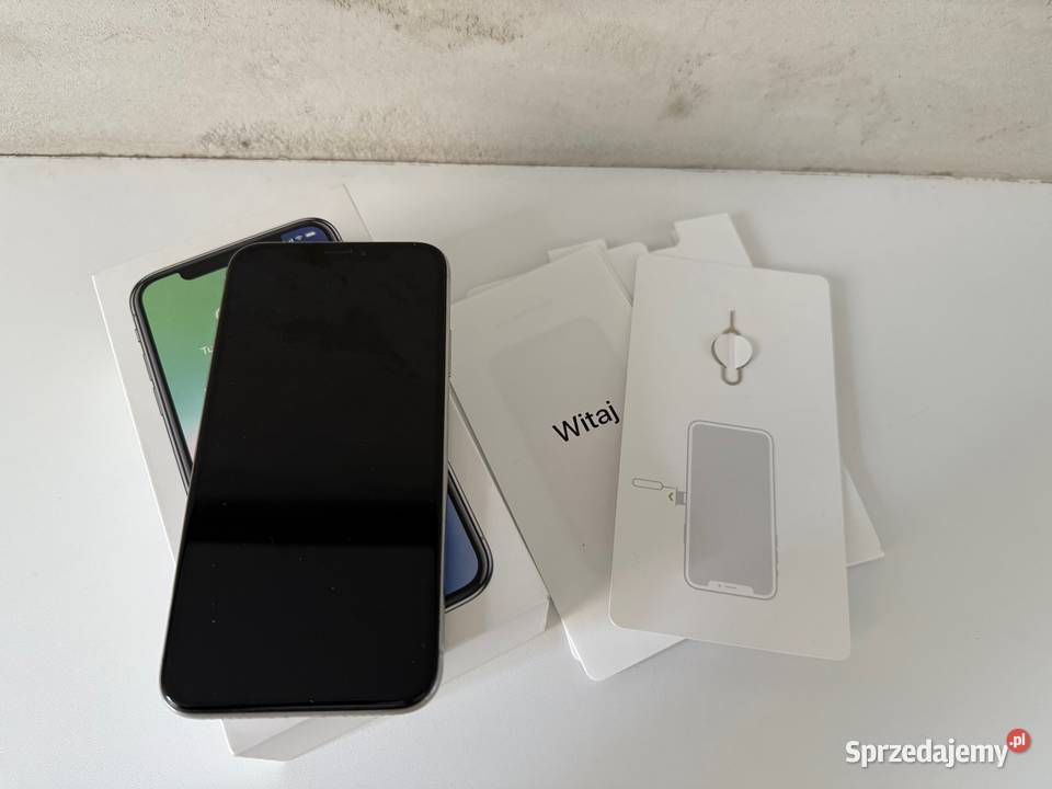 iPhone X 256GB srebrny Silver STAN IDEALNY Łódź