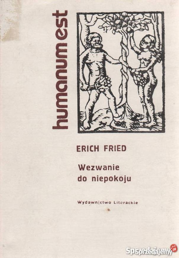 WEZWANIE DO NIEPOKOJU ERCHID FRIED Piotrków Trybunalski