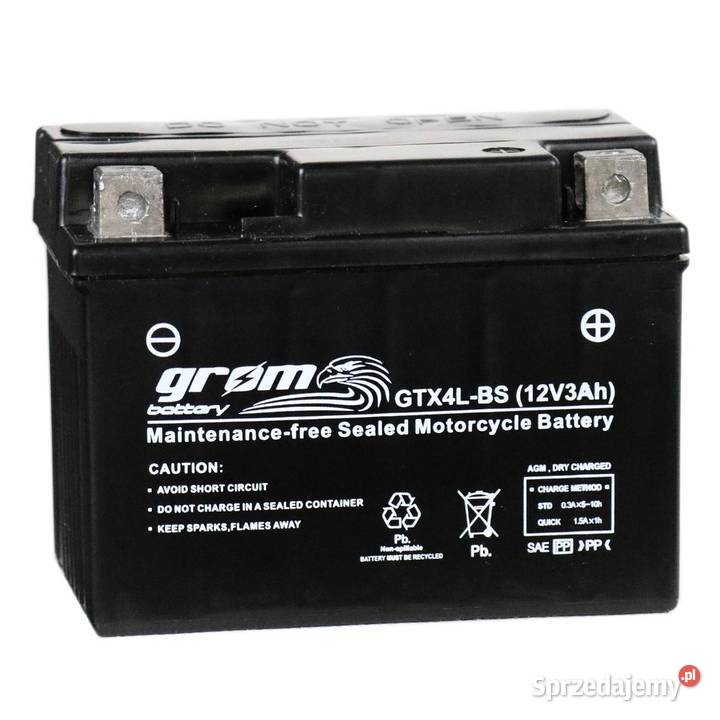 Akumulator motocyklowy GROM GTX4LBS 12V 3Ah 60A Słupsk