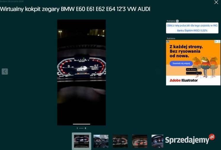 Wirtualny kokpit zegary BMW E60 E61 E62 E64 123 śląskie Ożarowice sprzedam