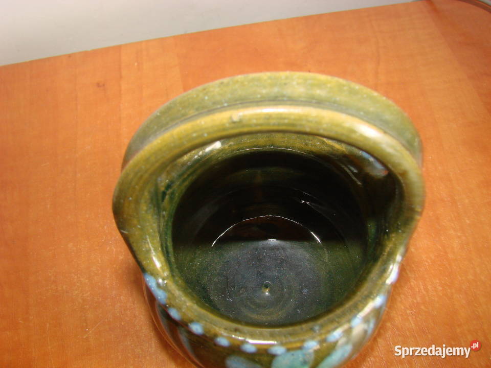 skandynawski ceramiczny koszyk sygnowany Pruszcz Gdański