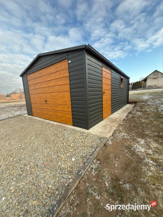 Garaż blaszany 4x7 producent montaż czarny złoty 28m2 Leszno