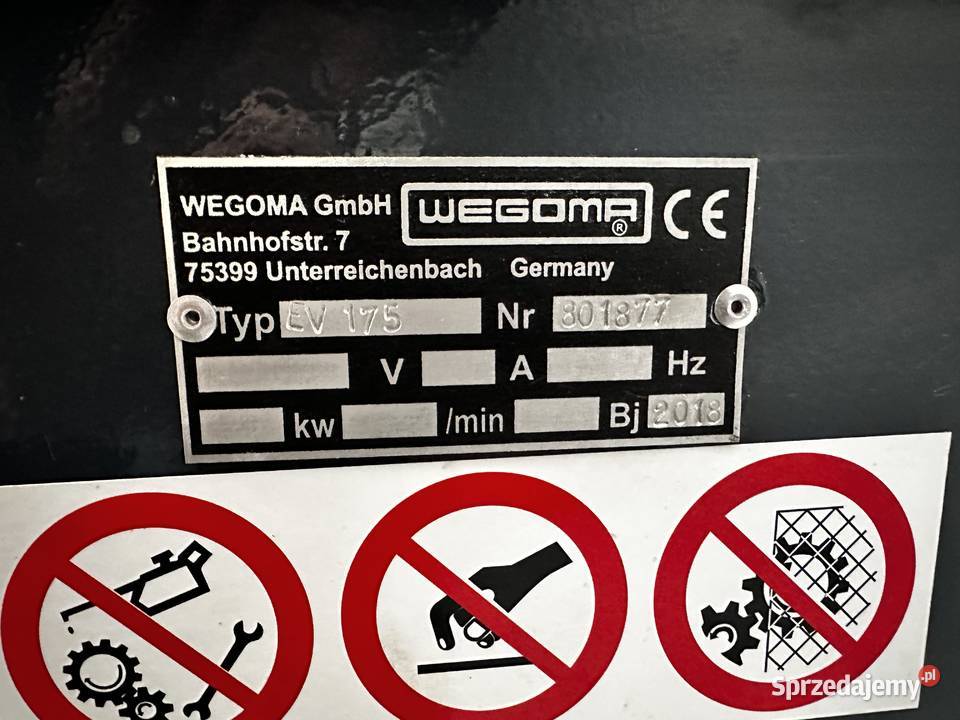 Zagniatarka naroży WEGOMA EV 175