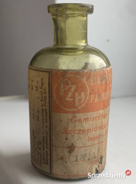 Warszawa 1943 butelka szczepionce durowa Łowicz sprzedam