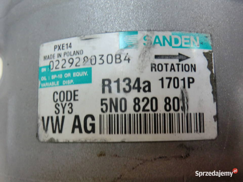 KOMPRESOR KLIMATYZACJI VW AUDI SKODA 5N0820803 osobowe Krzeszowice