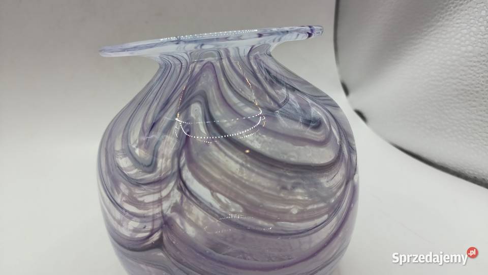 Wazon ze szkła dmuchanego artystyczny Zamość