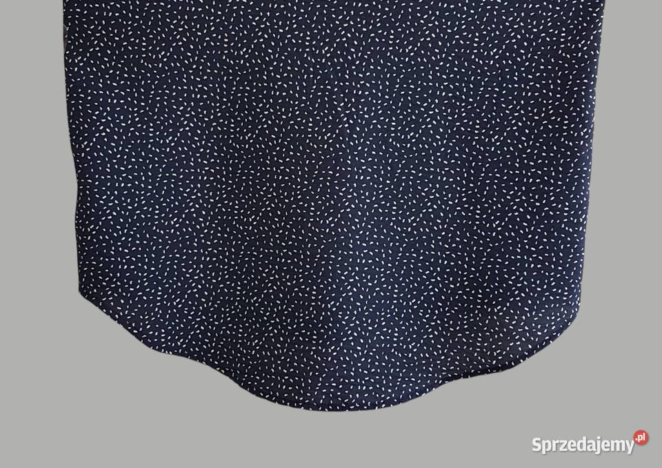 Damska elegancka bluzka granatowa wiskoza z małopolskie Chrzanów