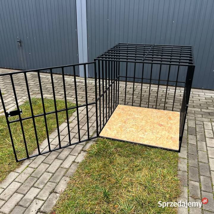 Duża klatka psa kojec transporter XXL 95x95x95 Wojska