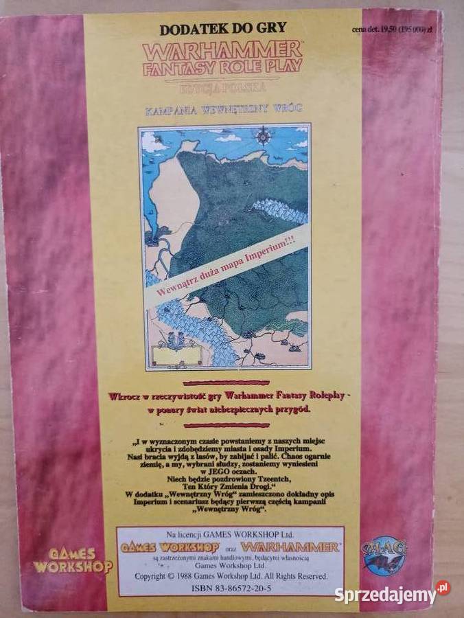 Wewnętrzny Wróg dodatek Warhammer Fantasy Role Pozostałe Wrocław