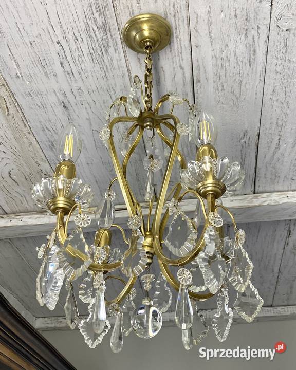 Elegancki Francuski kryształowy Żyrandol 11 Lampy wiszące wielkopolskie Poznań