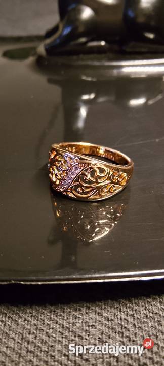Pierścionek grawer 585RG rozmiar 8 Pierścionki Bielawa sprzedam
